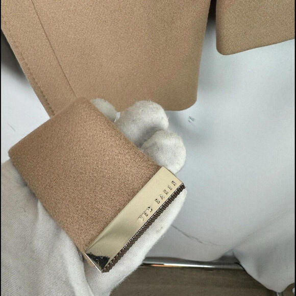 Ted Baker Drytaa Short Wool Wrap Coat Beige Size 0 Ted, 2 US - Picture 5 of 7